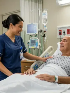 Veteran receiving healthcare at a VA medical facility
