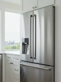 Energy-efficient kitchen appliances in a modern American home