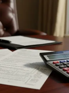 IRS tax documents and calculator showing 2026 tax bracket changes
