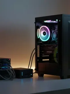 Home server hardware setup with mini PC and storage drives