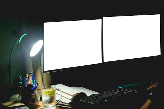 A split screen showing the regular internet (clear and bright) on one side and the Dark Web (dark and obscured) on the other, emphasizing the contrast in accessibility and content.
