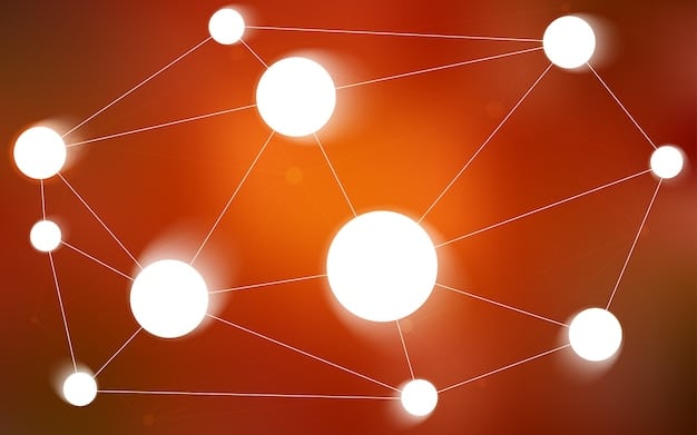 A complex web of interconnected nodes representing social media algorithms. The nodes filter and direct streams of user-generated content, symbolizing the power of algorithms to control the flow of information and shape online narratives.