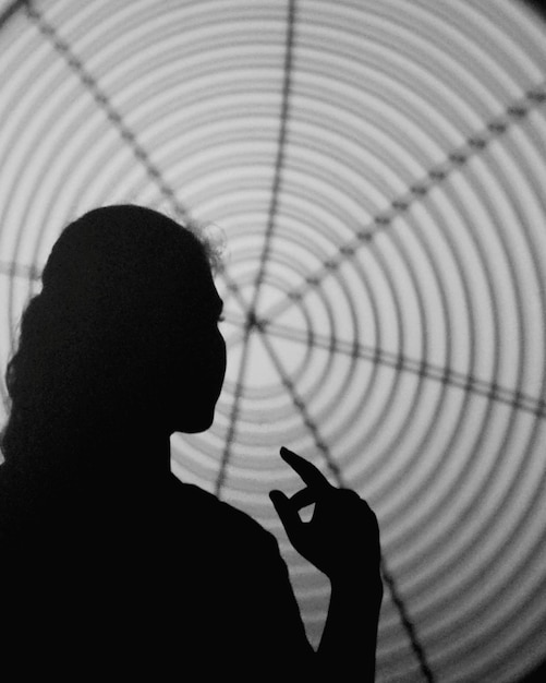 A silhouette of a person surrounded and attacked by projected words and symbols typically used in online harassment (e.g., insults, threats), set against a swirling background of social media icons, symbolizing the feeling of being overwhelmed and targeted.