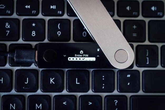 A close-up of a laptop screen showing a progress bar indicating the encryption process is underway on a Windows 11 system. The image has a padlock icon overlaid to represent data security.