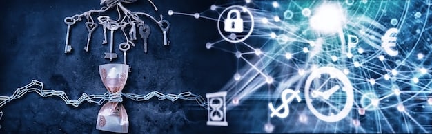 A digital representation of personal data flowing through a network, with locks and shields symbolizing protection against unauthorized access. The image highlights the vulnerability of online information and the need for security measures.