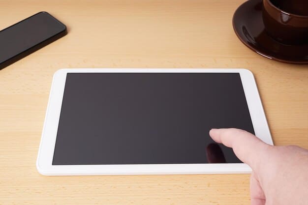 A close-up of an iPad screen showing the 