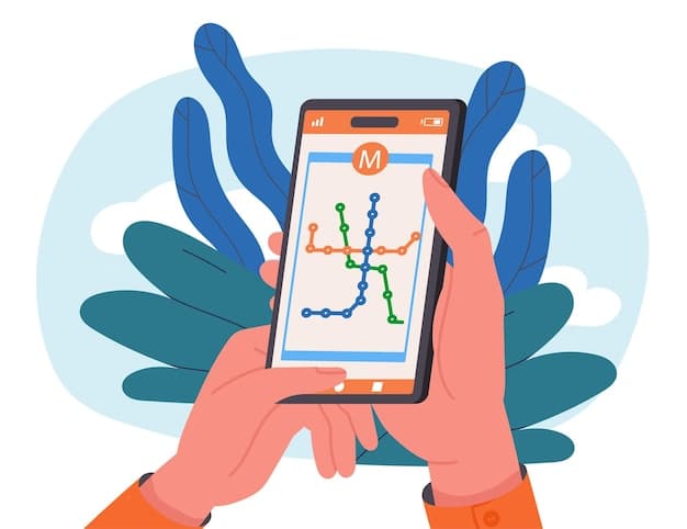 A digital illustration showing a hand interacting with a smartphone screen, pointing to a 'Location Services' toggle switch in the 'Settings' menu, with a padlock icon symbolizing security and privacy.