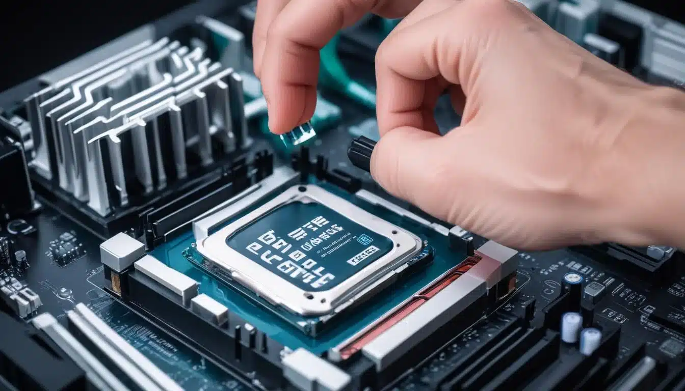 Applying thermal paste to CPU for PC maintenance