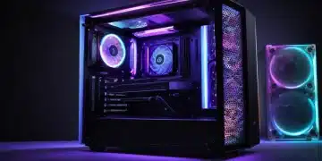Modern budget gaming PC with RGB lighting and glass panel