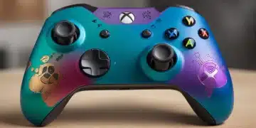 Custom Xbox Design Lab controller with unique colors and engravings.