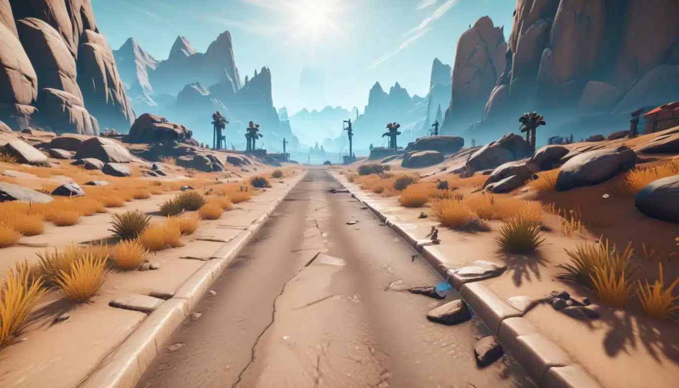 Video game scene split screen comparing high vs optimized graphics settings with FPS counter