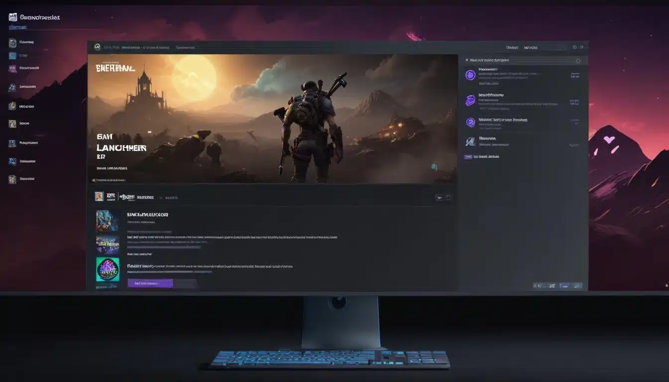 Game launcher downloading and installing a PC game patch
