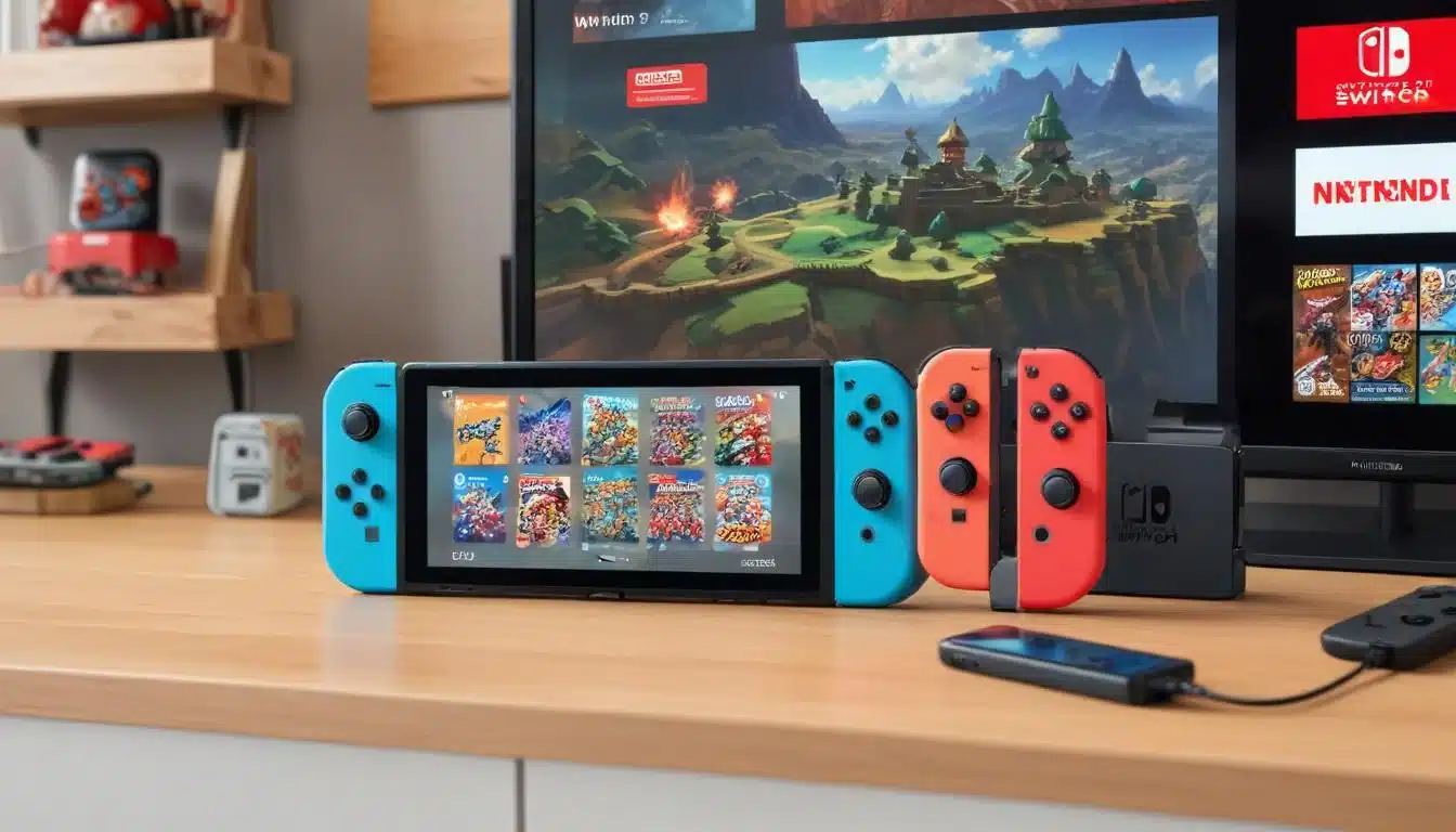 My Nintendo Store interface on TV displaying physical rewards for Platinum Points