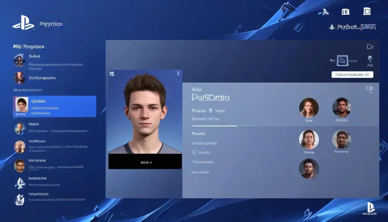 Graphical PlayStation profile with new creative PSN ID displayed.