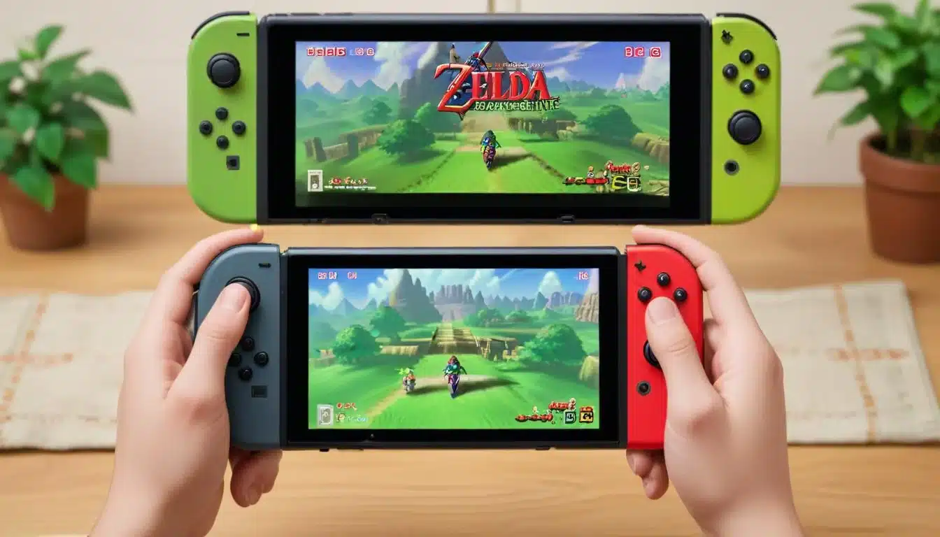 Nintendo Switch playing Ocarina of Time