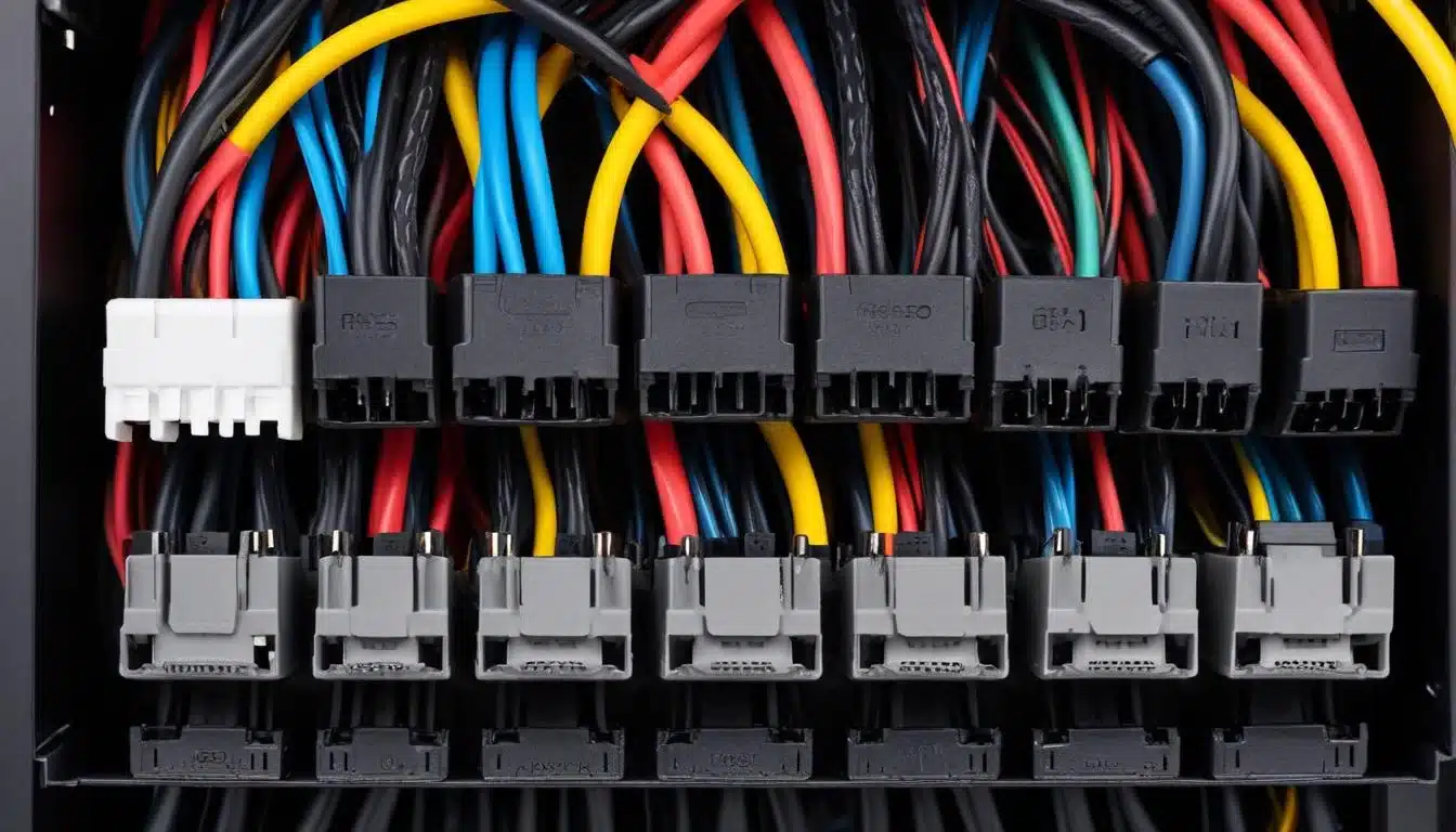 Various PC power supply cables and connectors