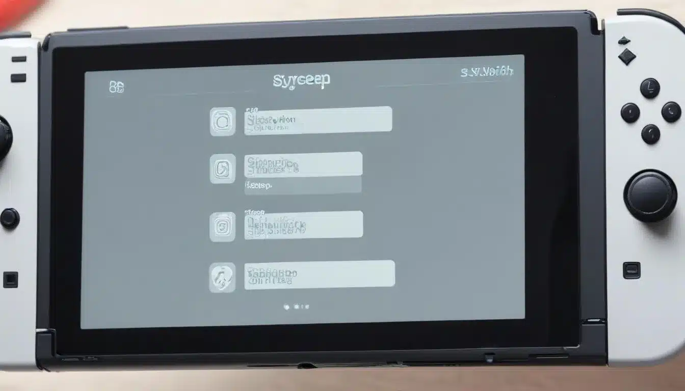 Nintendo Switch System Settings menu showing screen brightness and sleep mode options.