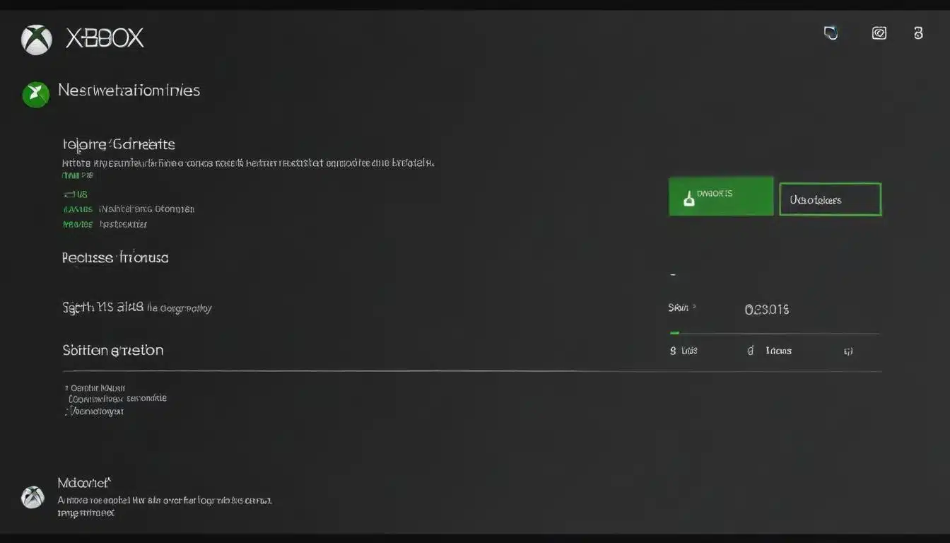 Xbox dashboard with stuck game update and network error