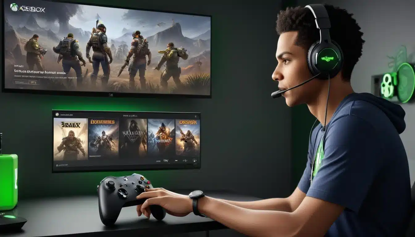 Gamer utilizing Xbox text-to-speech for navigation