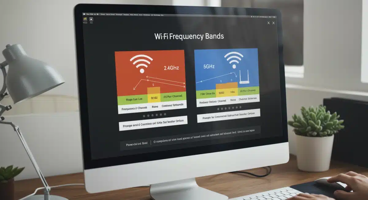 Wi-Fi frequency bands and channel selection technical diagram